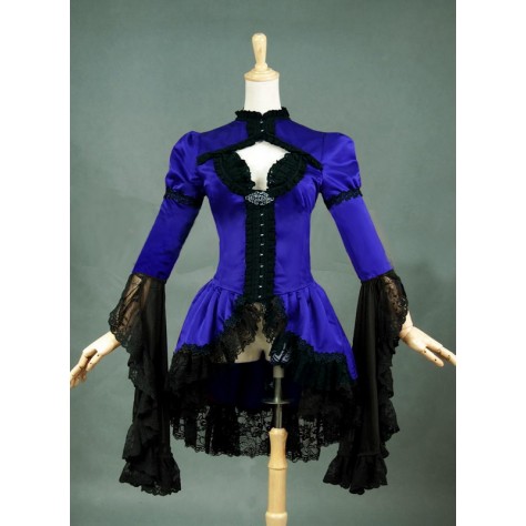 L1 Custom Made to order Satin&Lace Lolita Shirt blouse jacket Regular Size XS S M L XL & Plus size  1x-10x (SZ16-52 ）